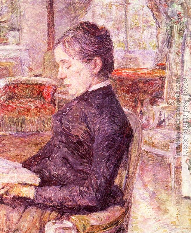 Henri De Toulouse-Lautrec : The Reading Room at the Chateau de Malrome
